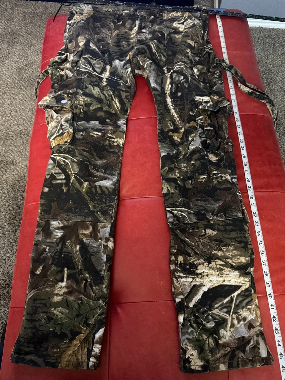 Mnml Men's Camouflage Cargo Pants - Green/Brown size 38